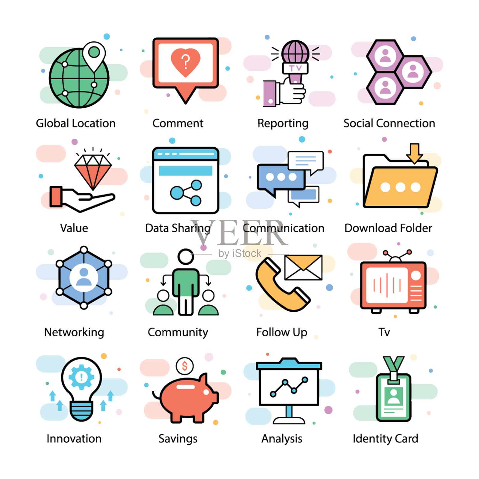 社交媒体图标包图标素材