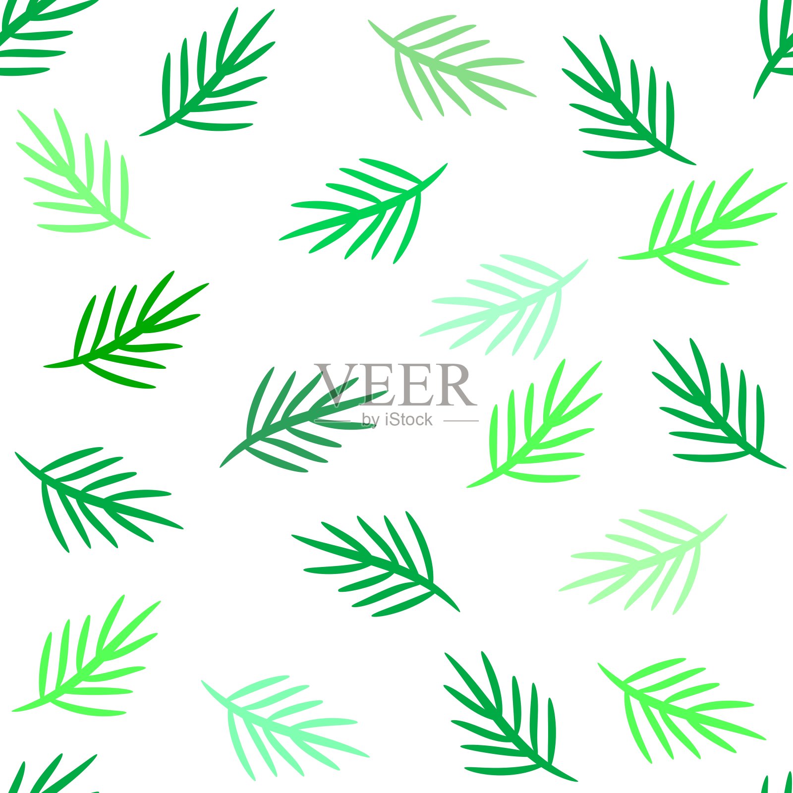 树叶图案无缝矢量图插画图片素材