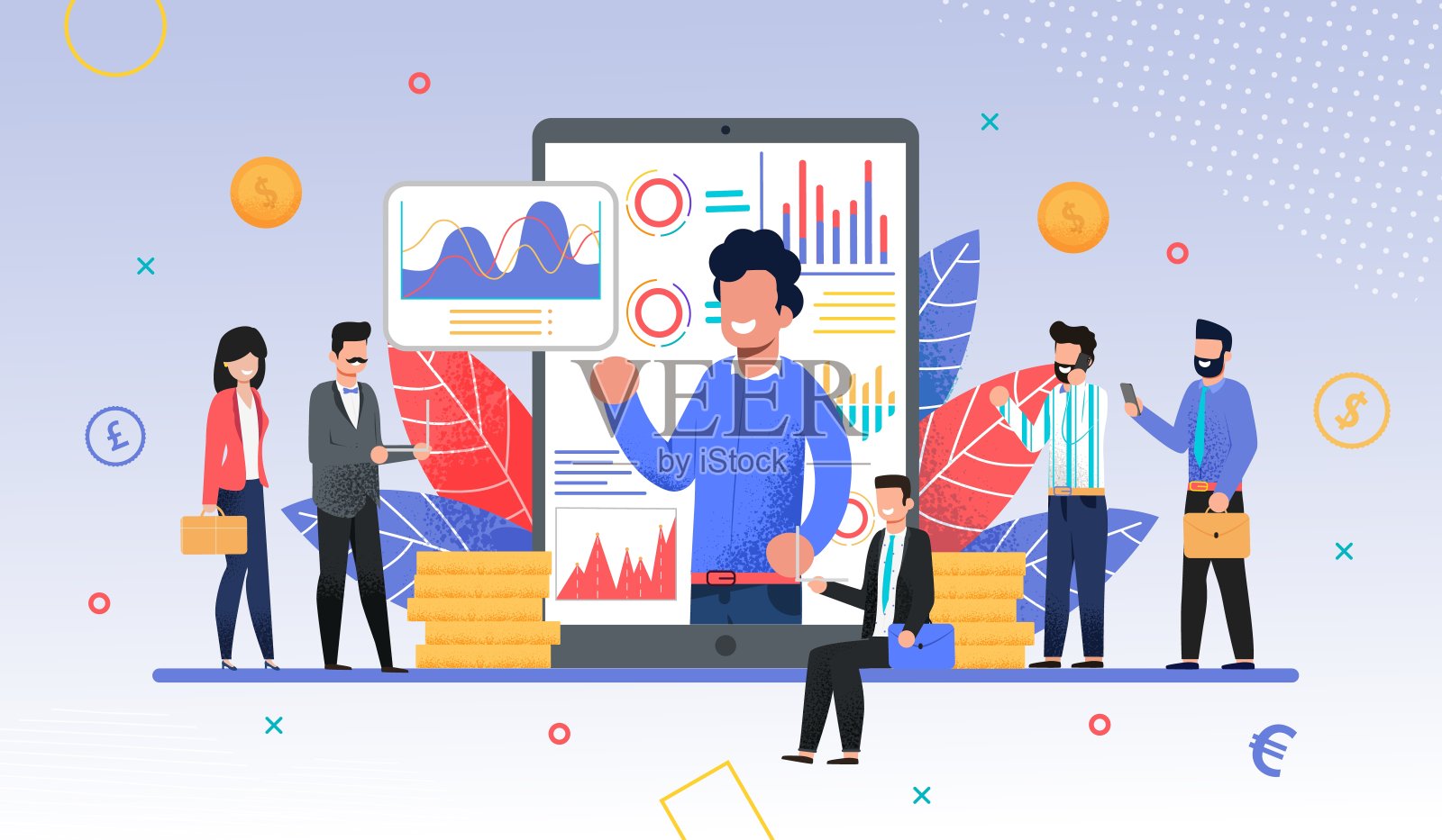 在线业务培训、培训或外汇博览会设计模板素材