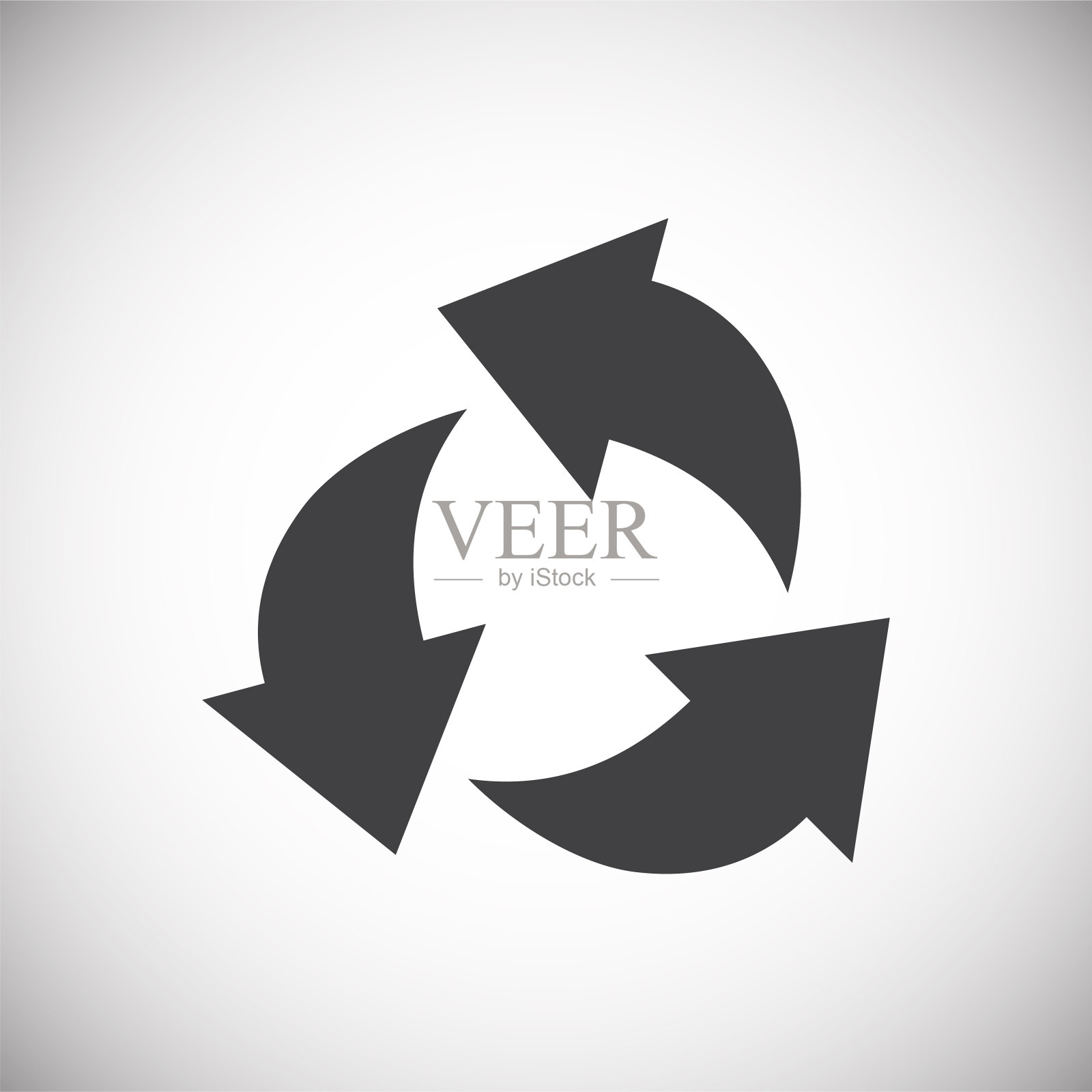 循环图标的背景为图形和网页设计。简单的矢量信号。网站按钮或手机应用的互联网概念符号。图标素材