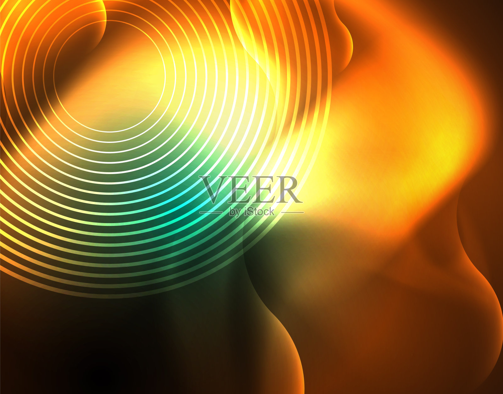 霓虹灯矢量抽象背景插画图片素材