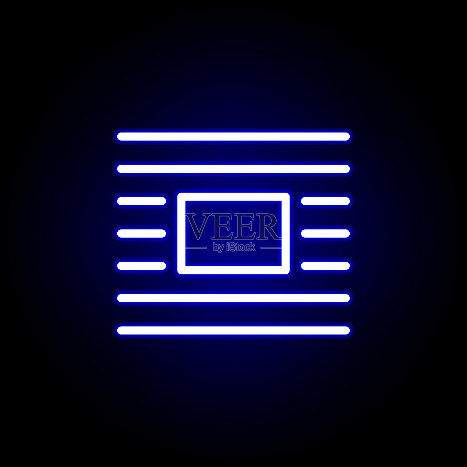 Wrap图标在霓虹灯风格。可以用于网页,logo,手机应用,UI, UX插画图片素材