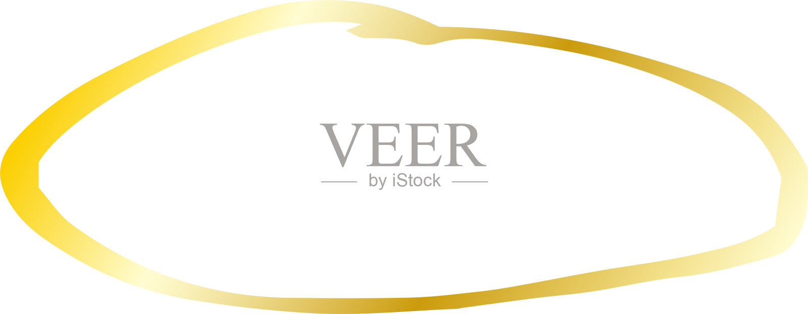 金色水平椭圆插图插画图片素材