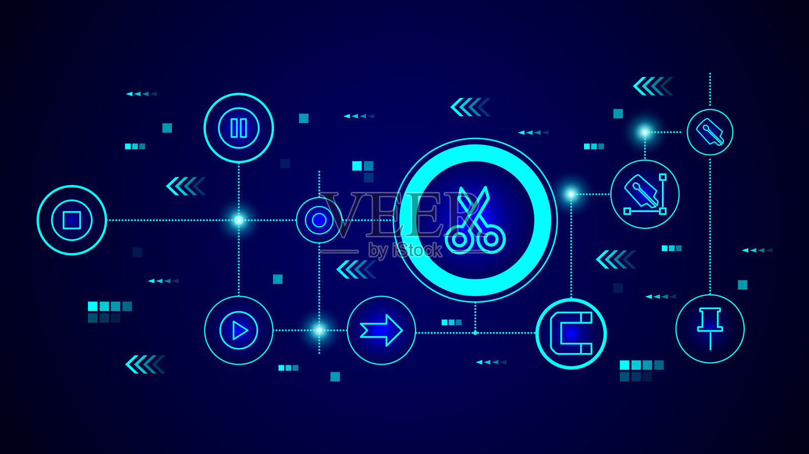 剪刀图标。从网络组插画图片素材