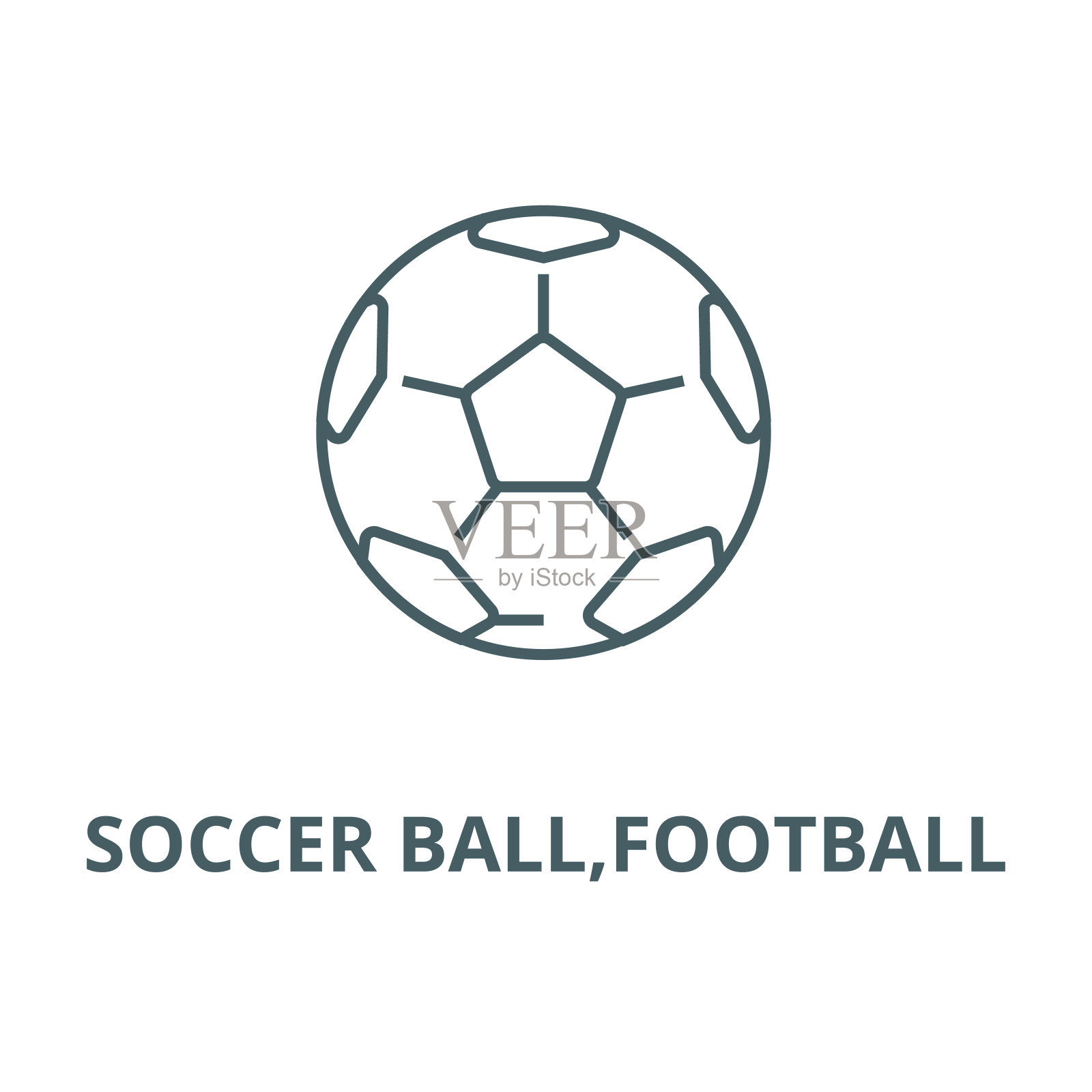 足球,足球矢量线图标,线性概念,轮廓符号,符号插画图片素材