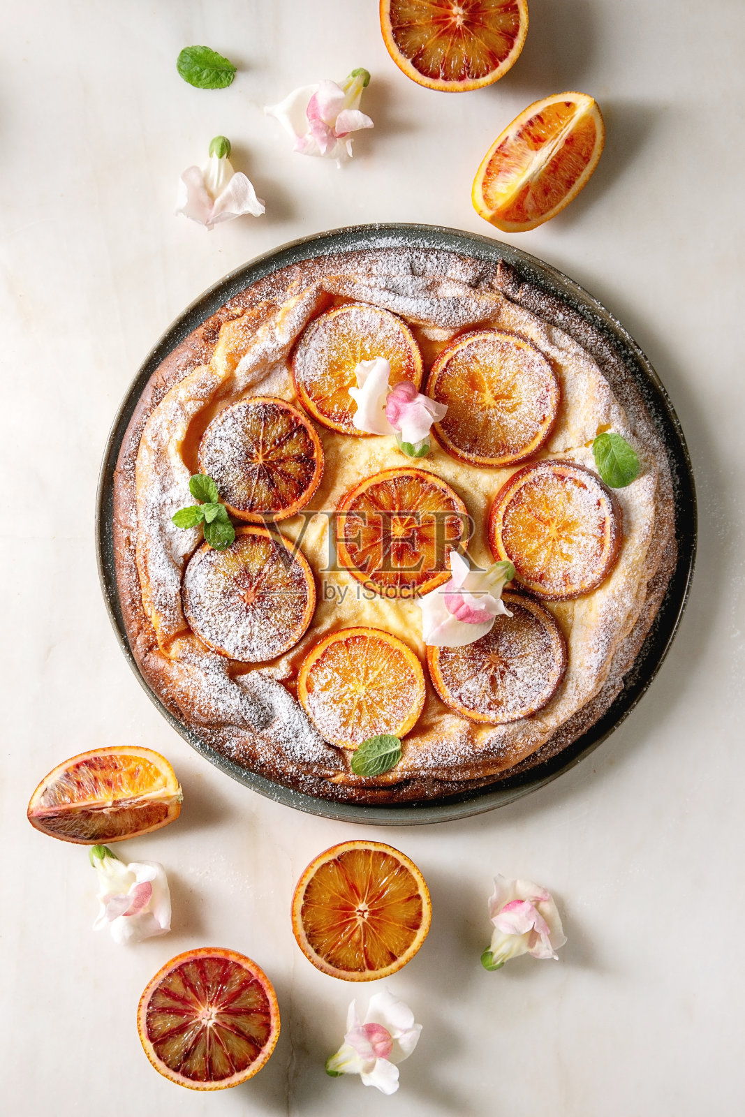 血橙蛋糕照片摄影图片