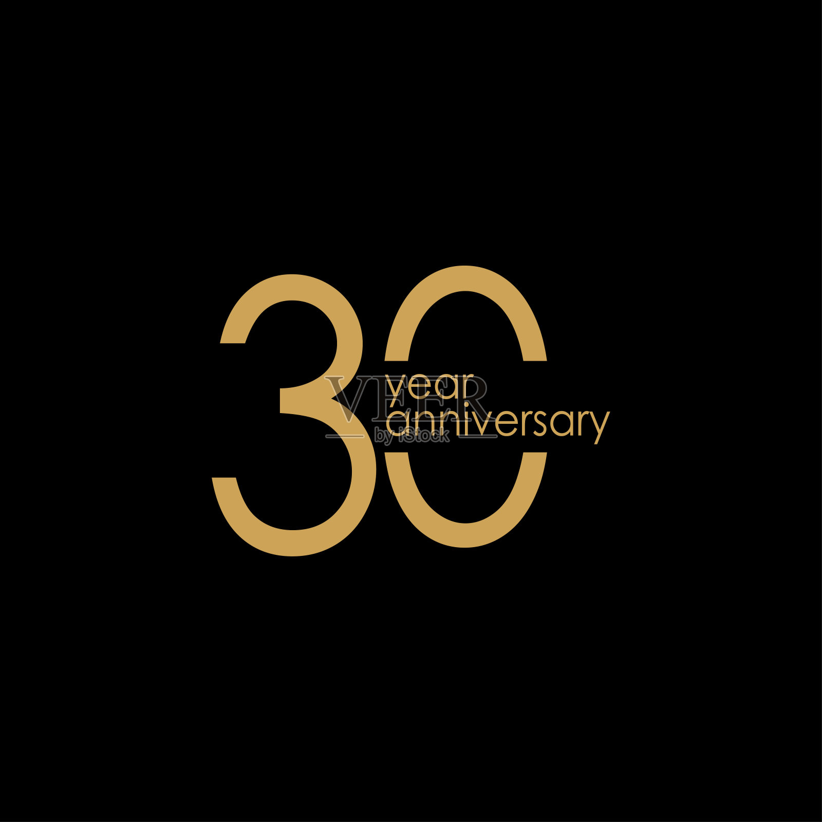 30周年纪念黄金矢量模板设计插图插画图片素材