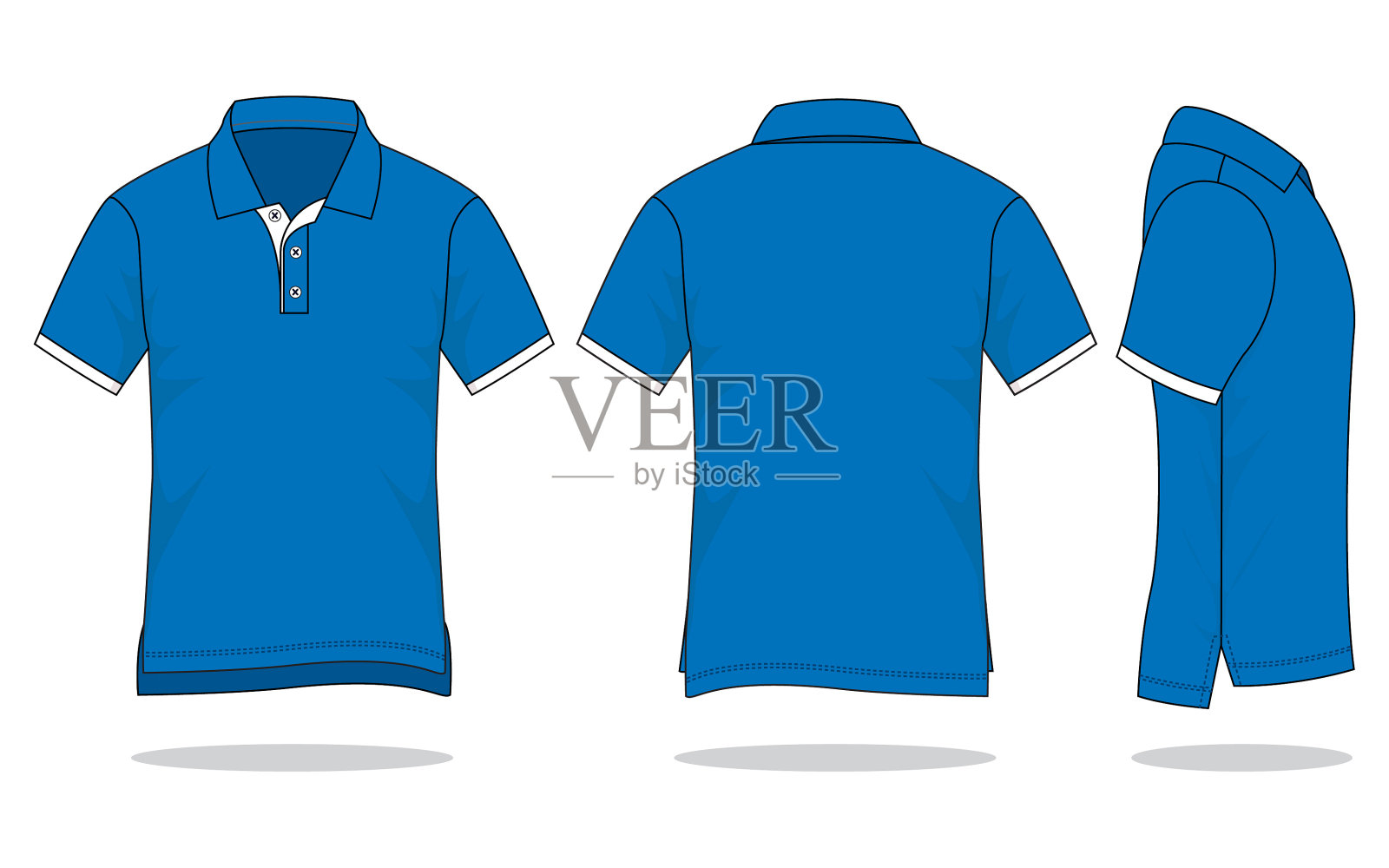 Polo衫矢量模板插画图片素材
