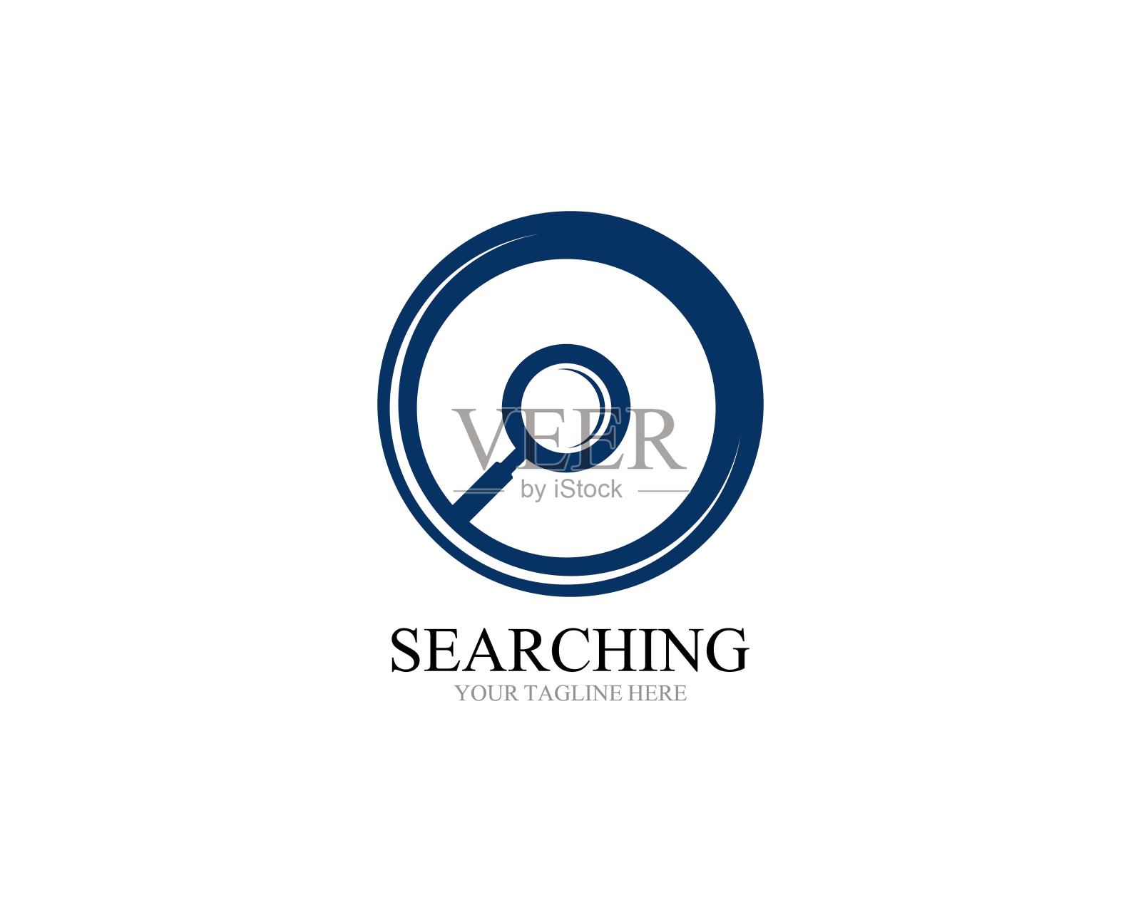 搜索标志和符号模板向量插画图片素材