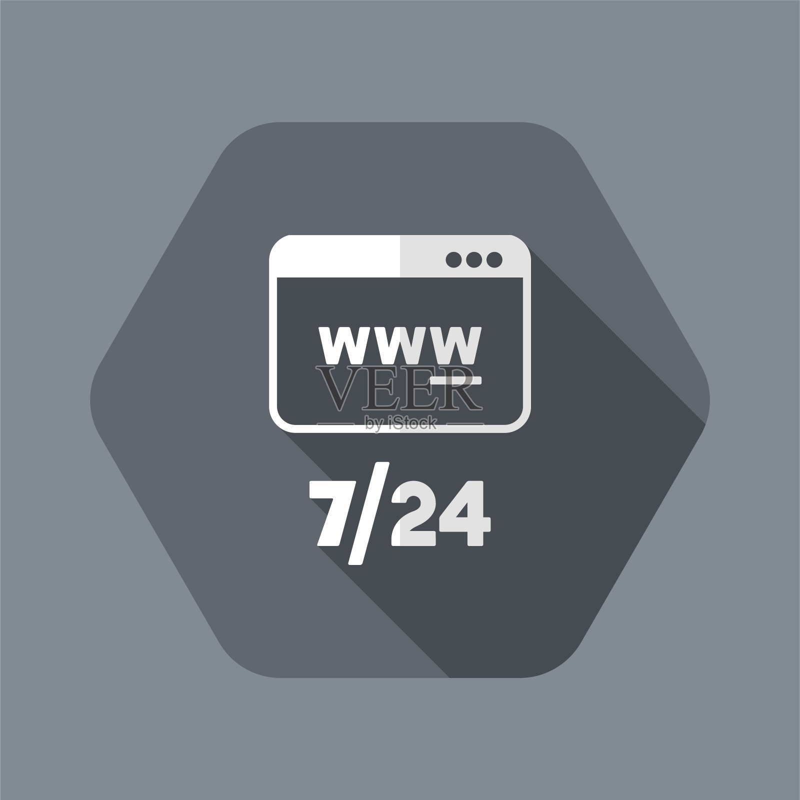 7/24网络服务-矢量网络图标插画图片素材