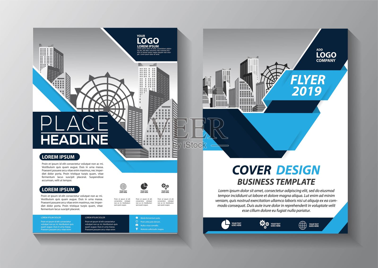 业务抽象向量模板。宣传册设计,封面现代布局,年度报告,海报,传单在A4彩色三角形,几何形状的技术,科学,市场与光背景插画图片素材