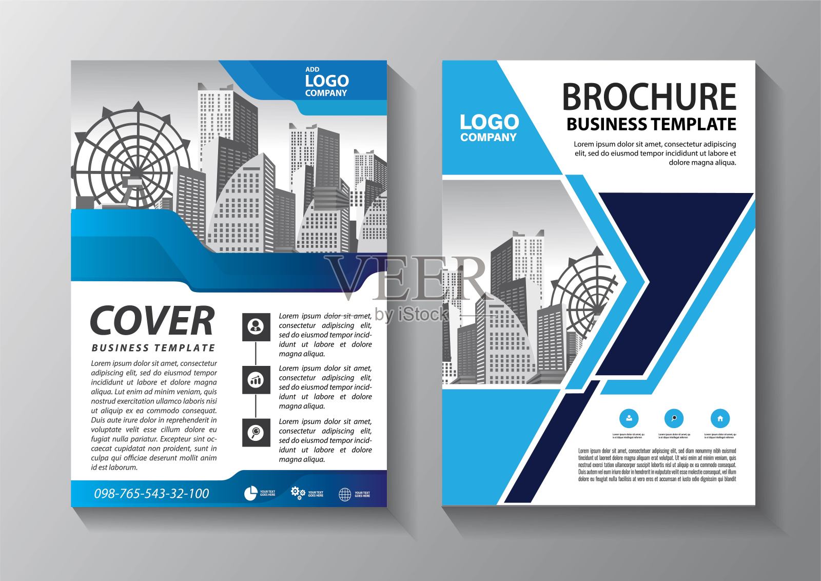 业务抽象向量模板。宣传册设计,封面现代布局,年度报告,海报,传单在A4彩色三角形,几何形状的技术,科学,市场与光背景插画图片素材