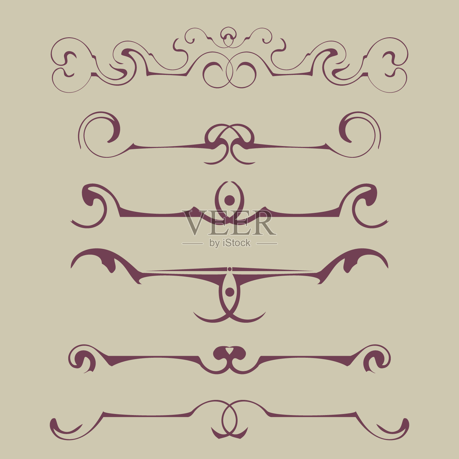 页面注册的花哨线条。插画图片素材