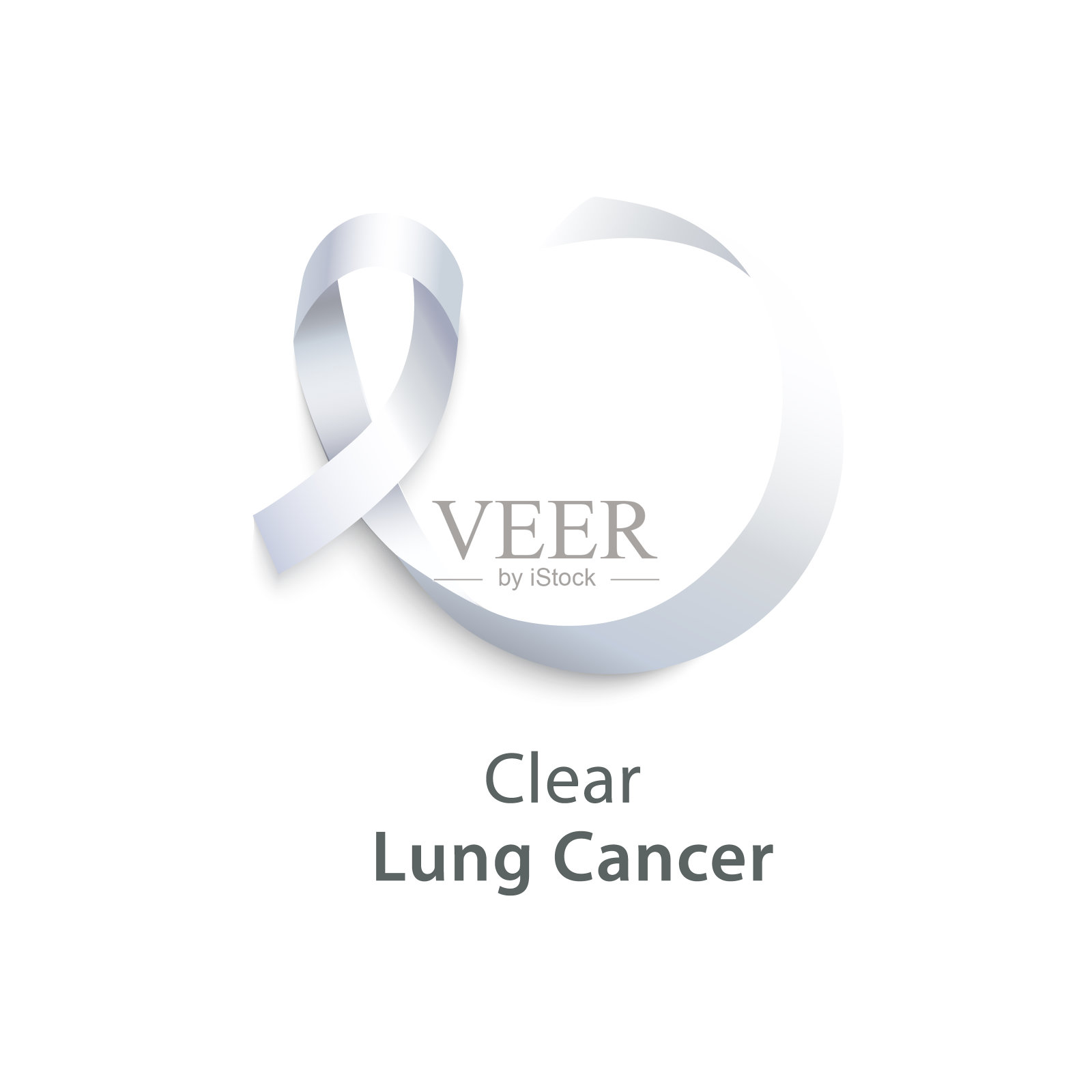 缎子或丝绸清晰的白色卷曲缎带或环在现实主义风格插画图片素材