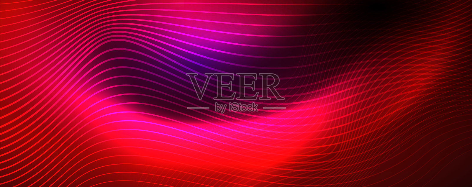 霓虹矢量波线抽象的背景,魔幻的未来科技设计插画图片素材