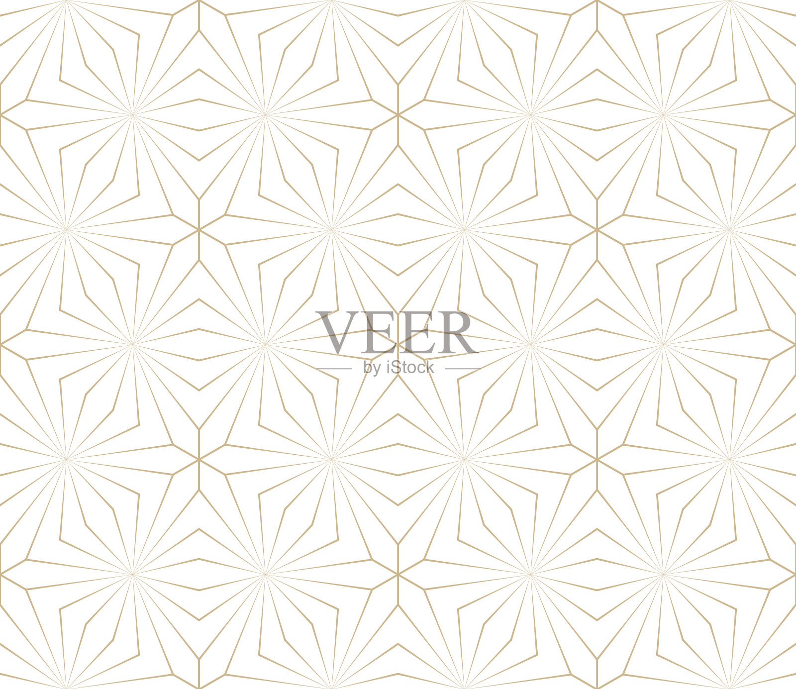 现代简单的几何矢量无缝图案金色线纹理上的白色背景。淡淡的抽象墙纸,明亮的瓷砖点缀插画图片素材