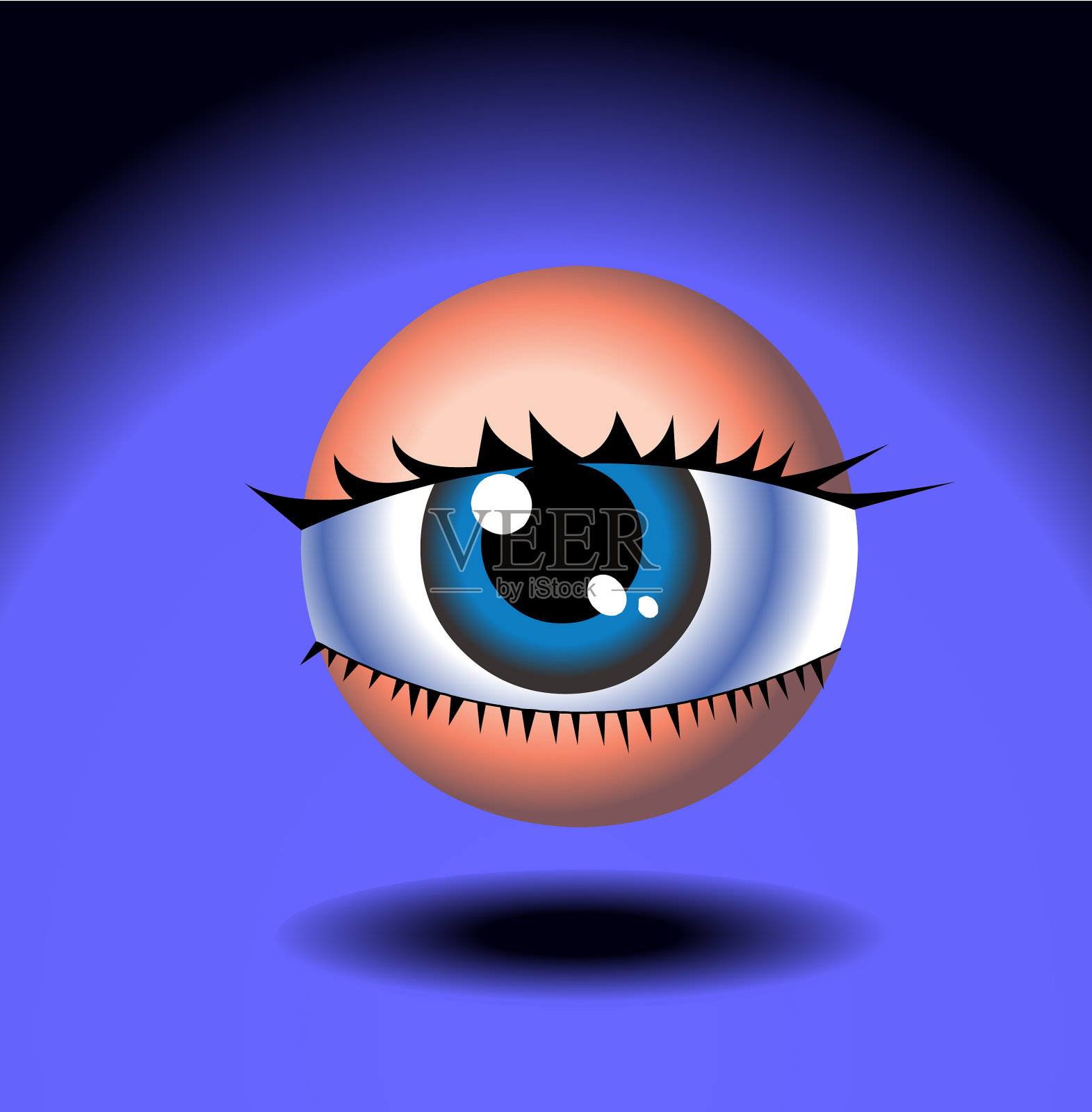 眼球插画图片素材
