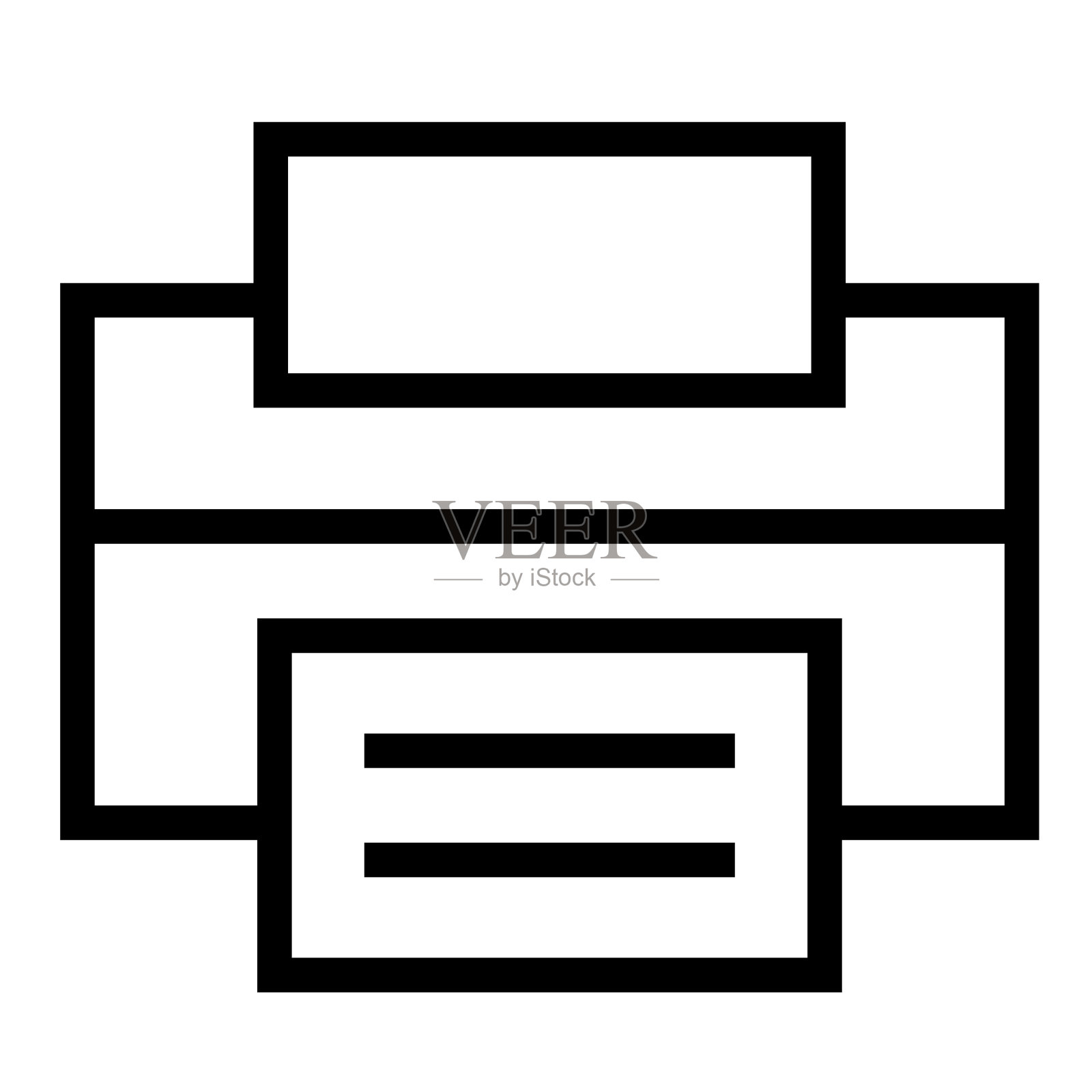 细线锐矢量图标/打印机,打印,传真图标素材