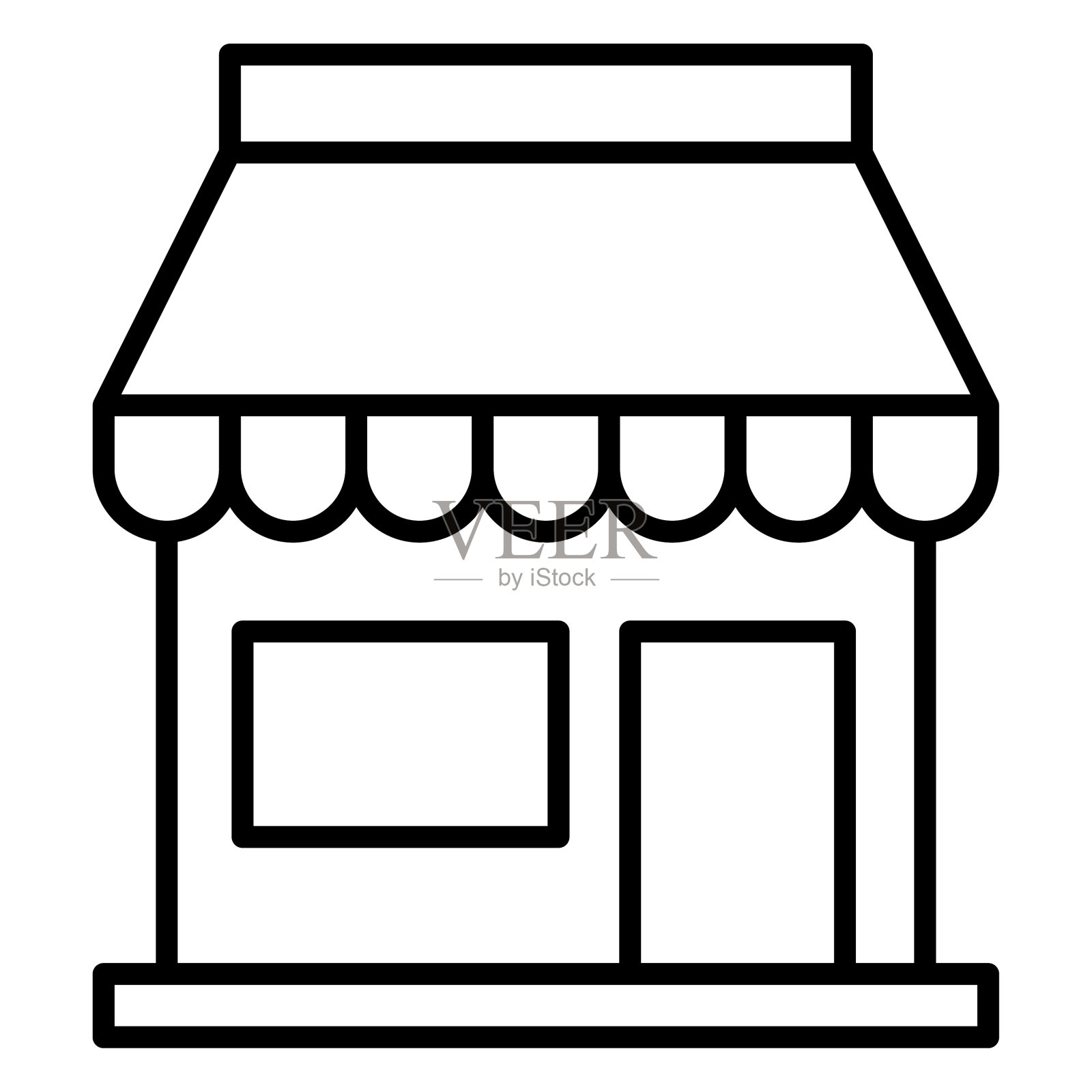 店铺图标矢量素材插画图片素材