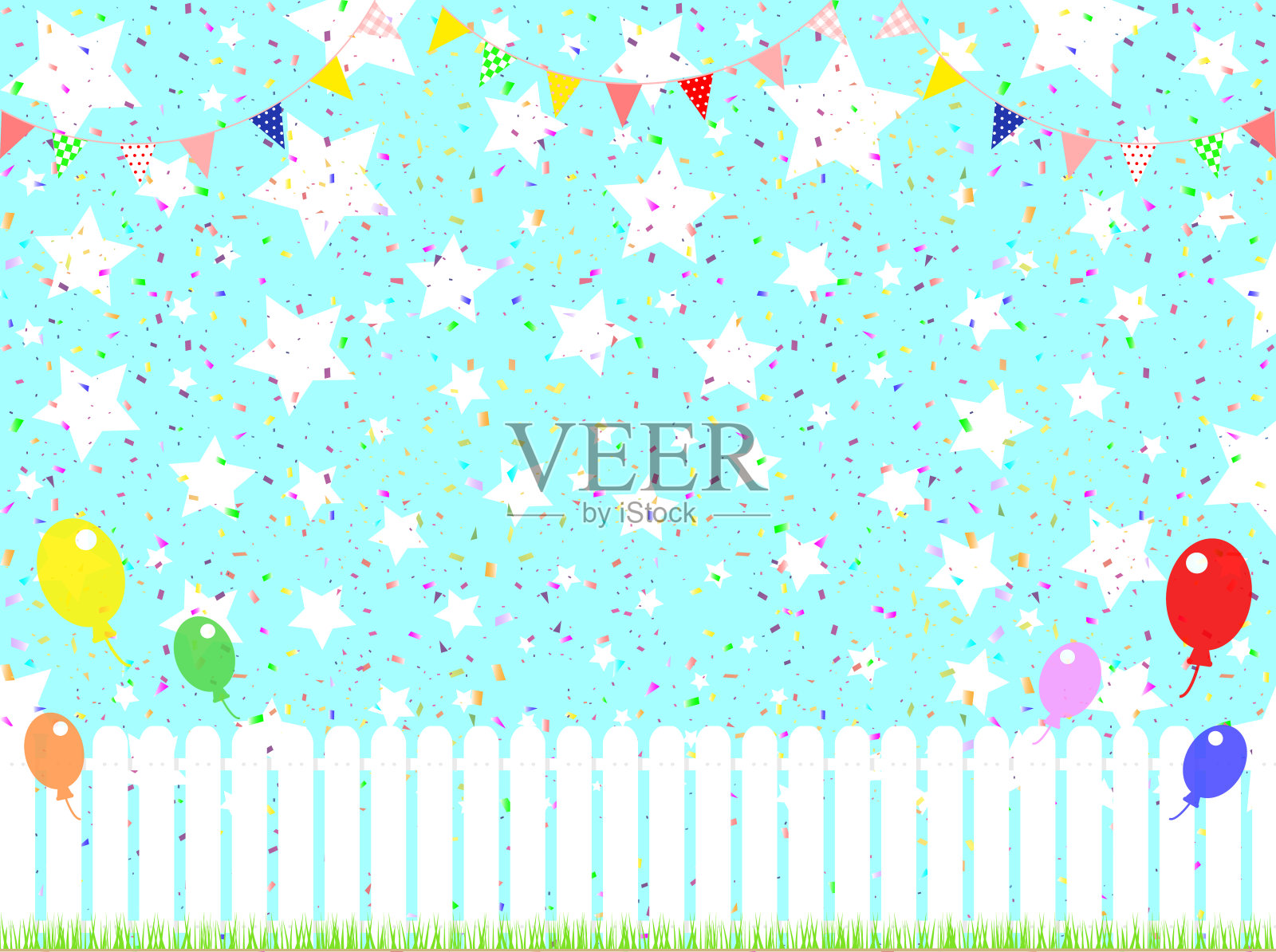 自然景观优美,有护栏插画图片素材