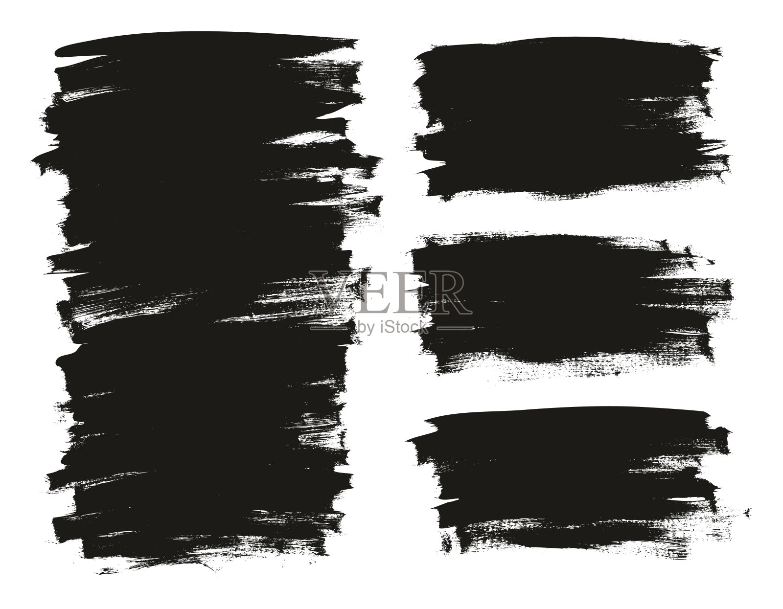 书法油漆细笔刷背景长高细节抽象矢量背景混合设置09插画图片素材