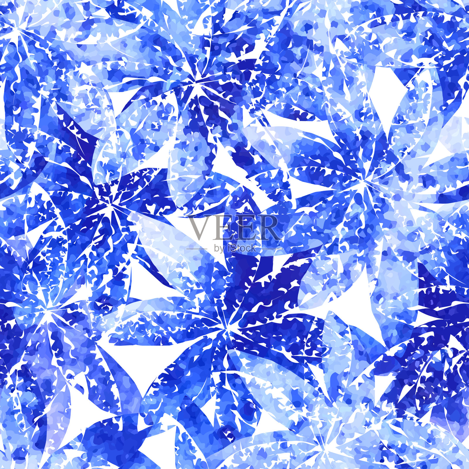 无缝背景与鲜花插画图片素材