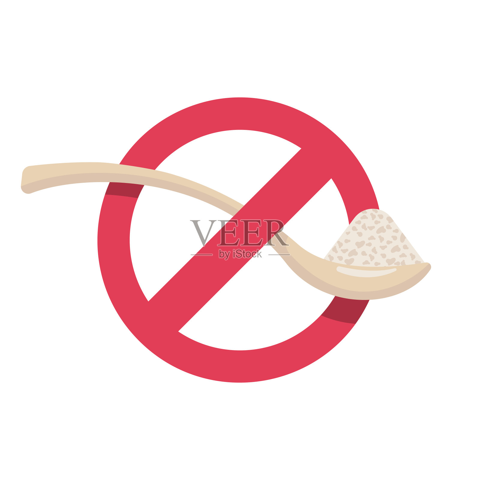 无糖。没有糖的迹象。插画图片素材