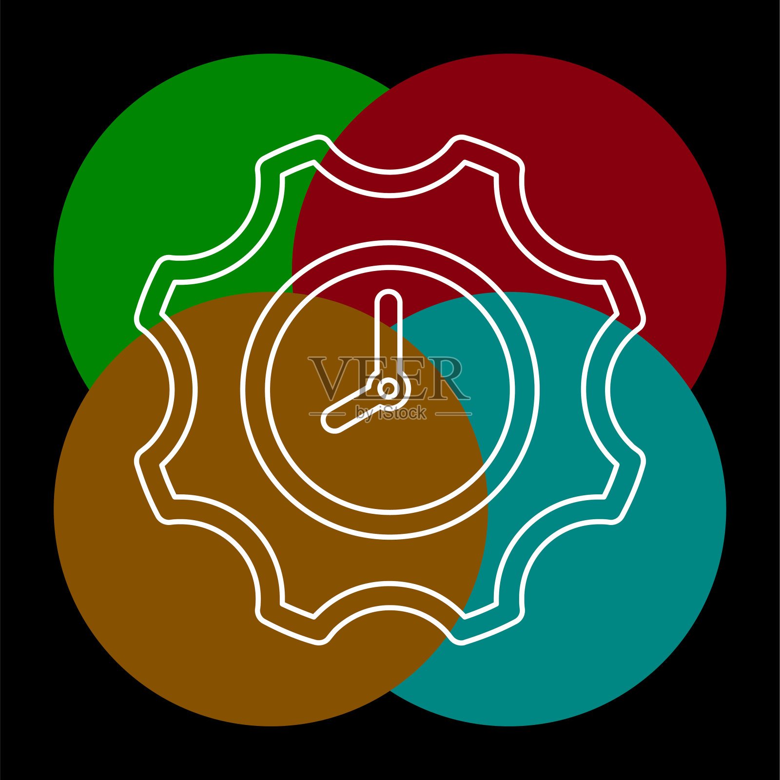 生产时钟图标,生产计划流程插画图片素材