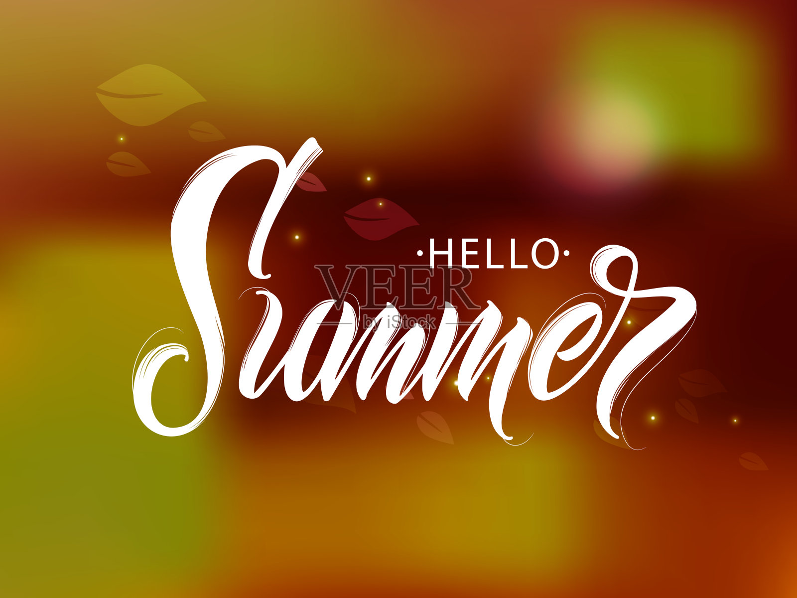 你好,夏天插画图片素材