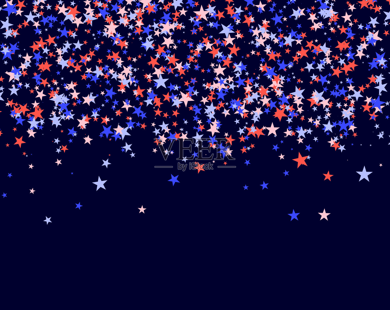 7月4日星星图案插画图片素材