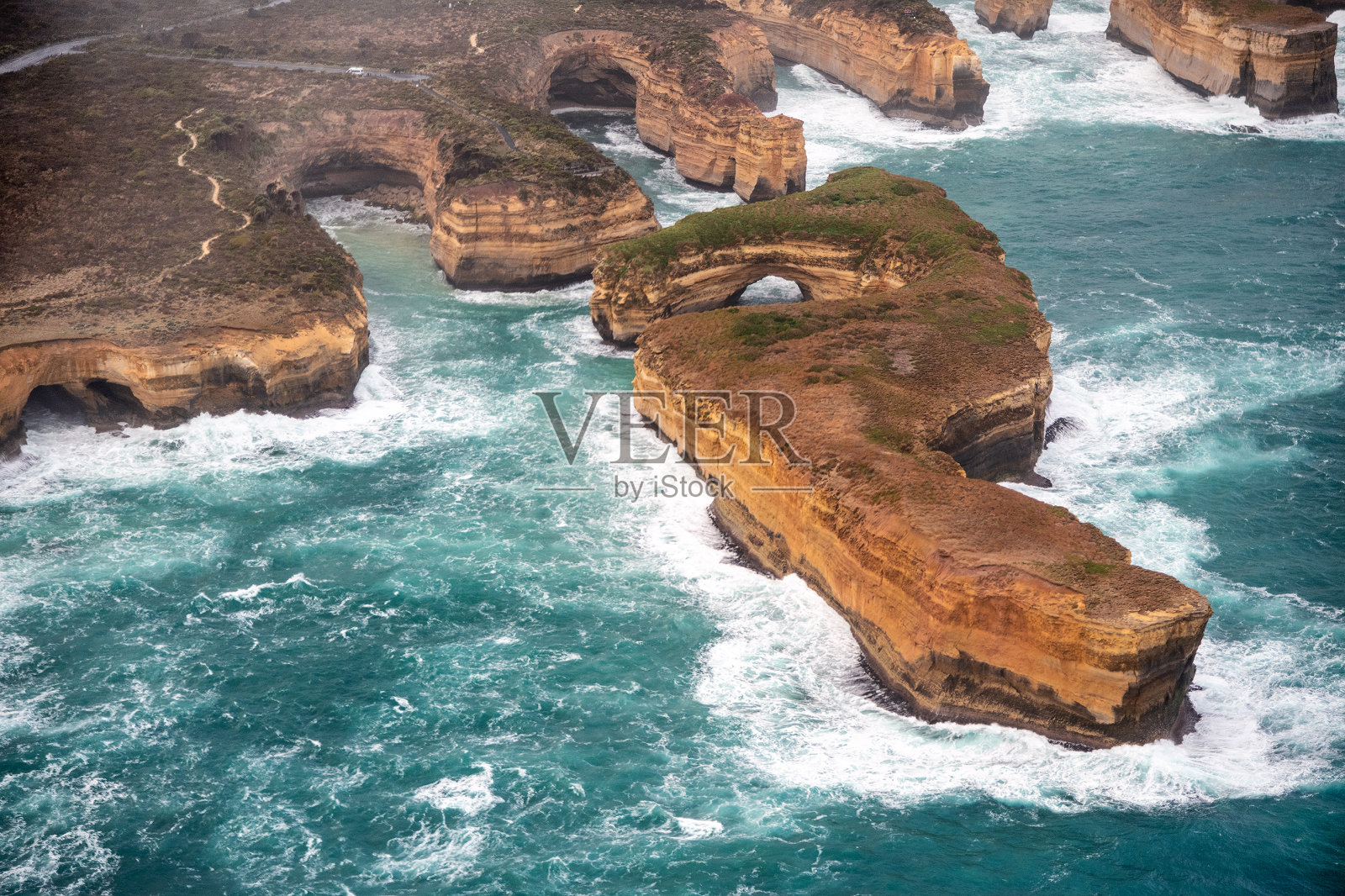 鸟瞰伦敦桥在暴风雨的一天,澳大利亚照片摄影图片