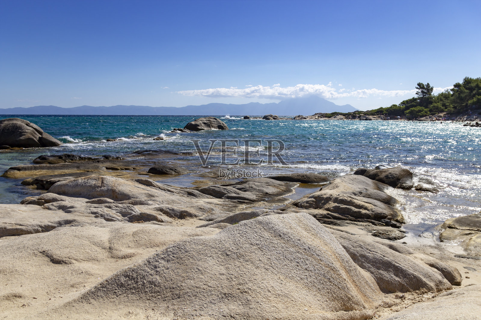 美丽的夏日海岸线景观照片摄影图片