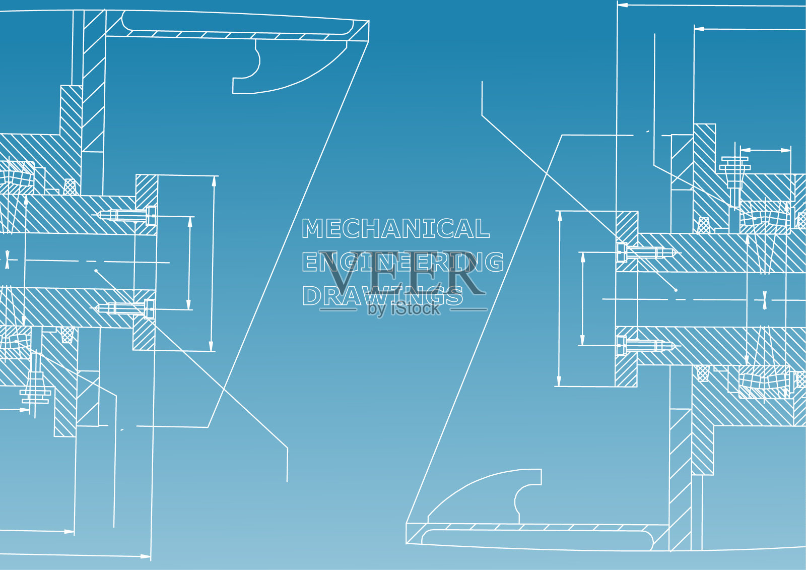 机械工程。技术说明插画图片素材