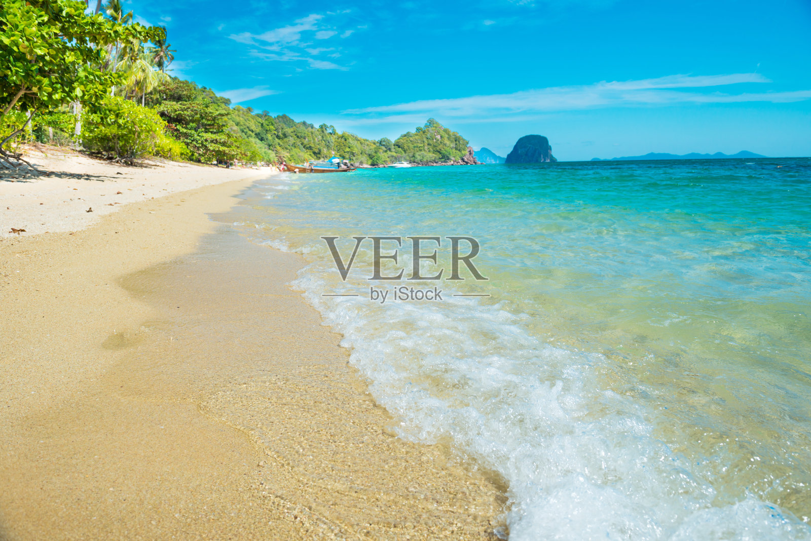 美丽的热带岛屿海滩照片摄影图片