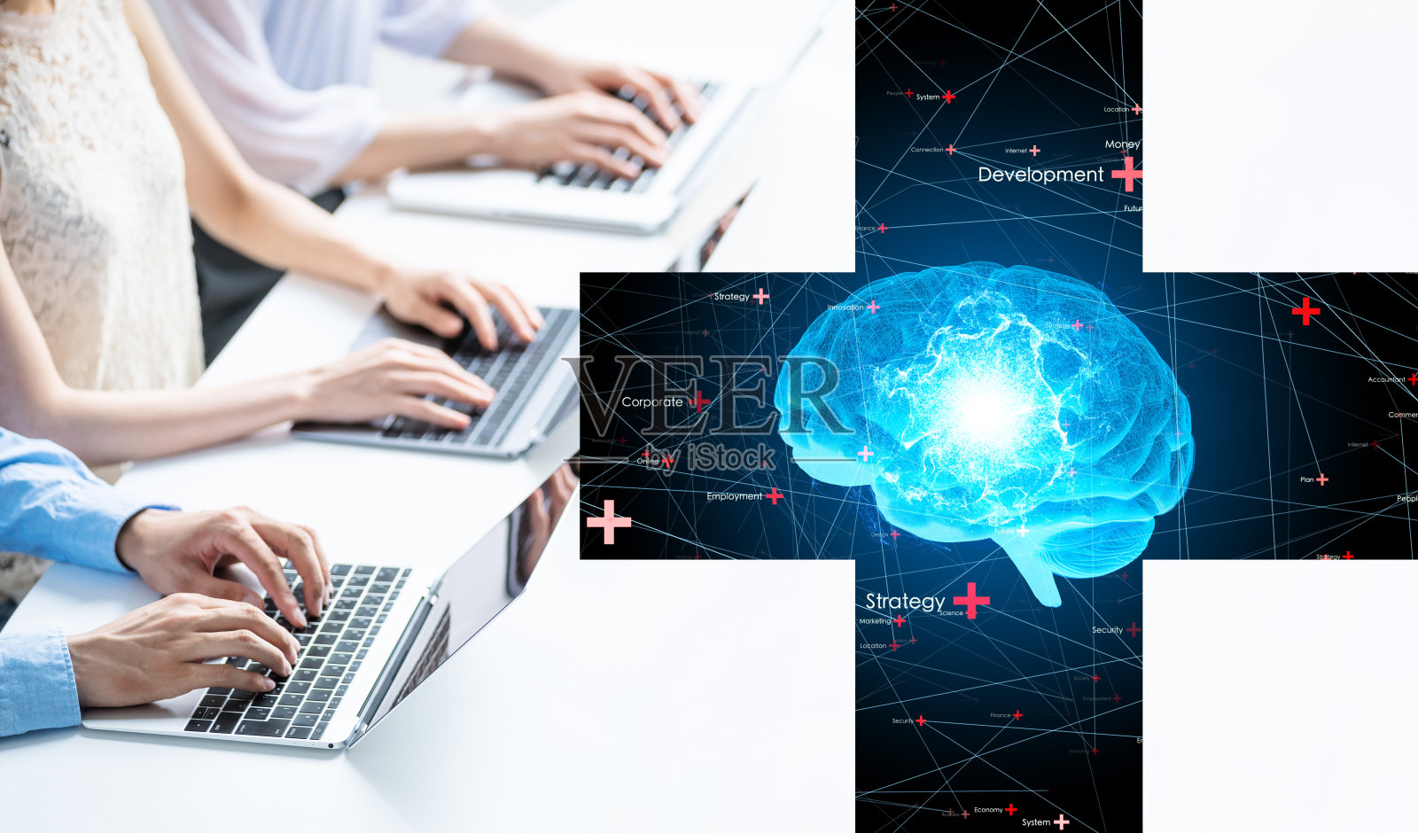 经营理念。人工智能(人工智能)。照片摄影图片