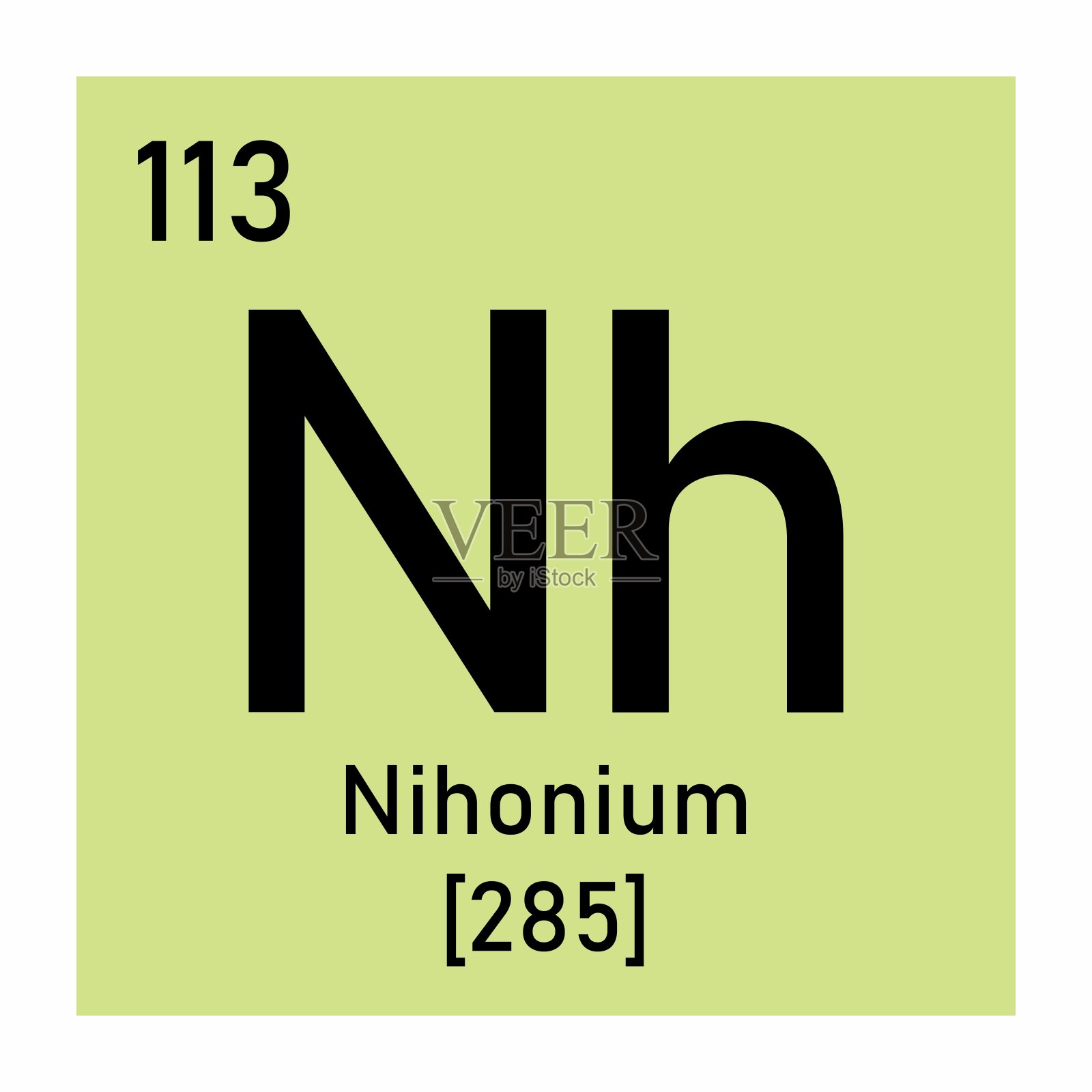 Nihonium化学符号设计元素图片