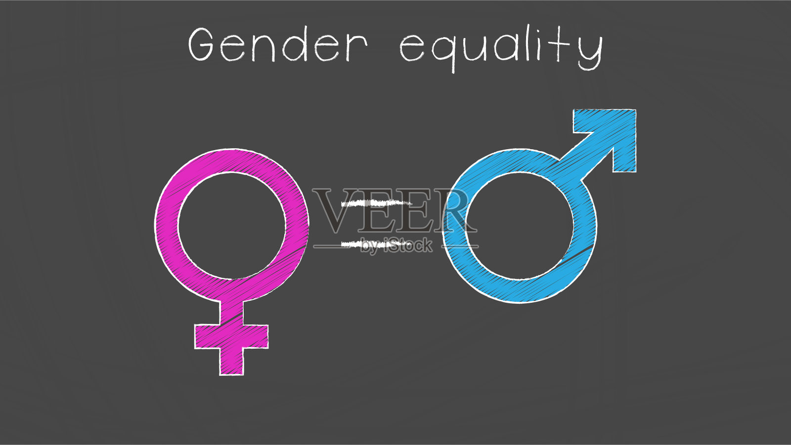 性别平等矢量说明。插画图片素材