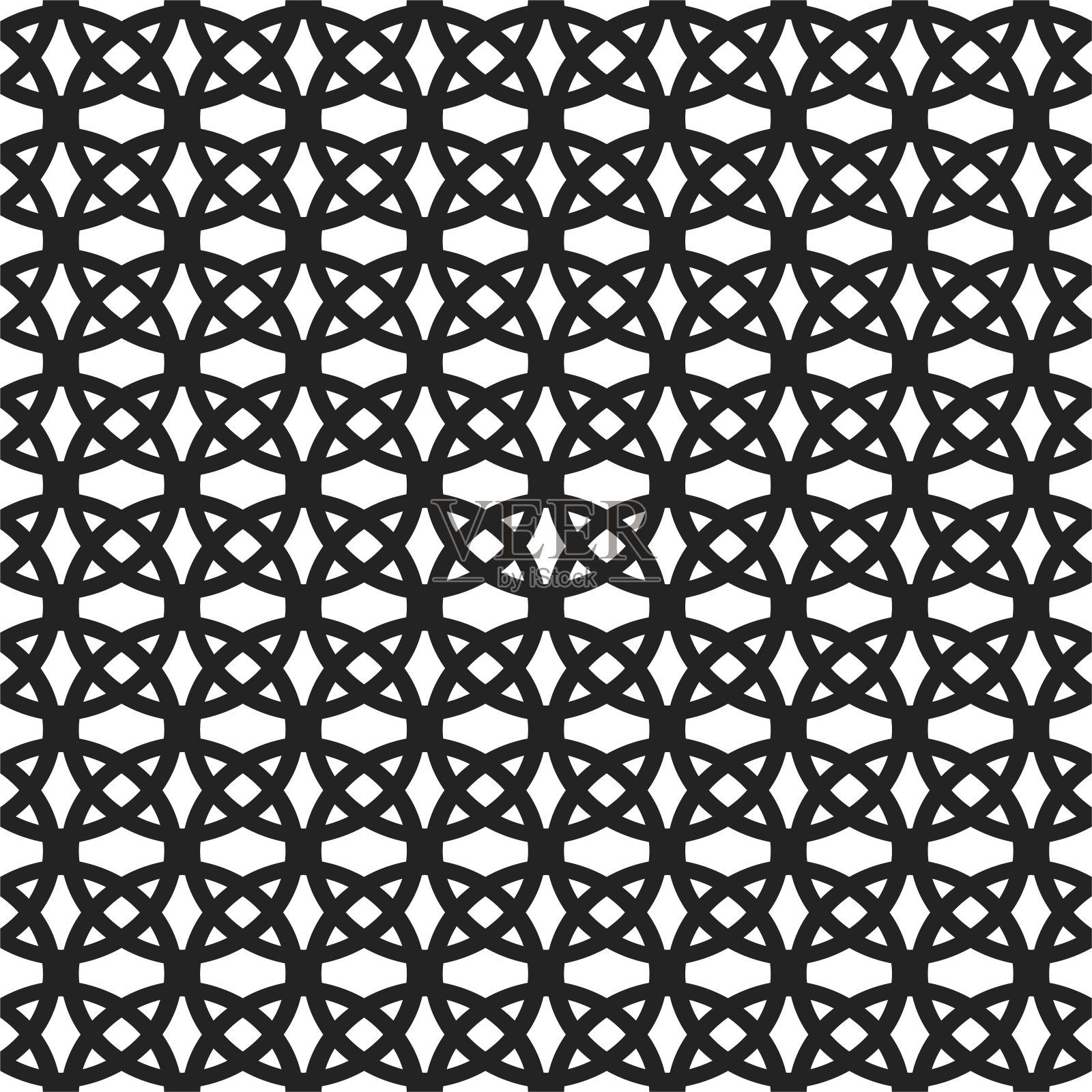 无缝矢量抽象模式。黑白几何背景。用于设计,面料,纺织品,横幅。插画图片素材