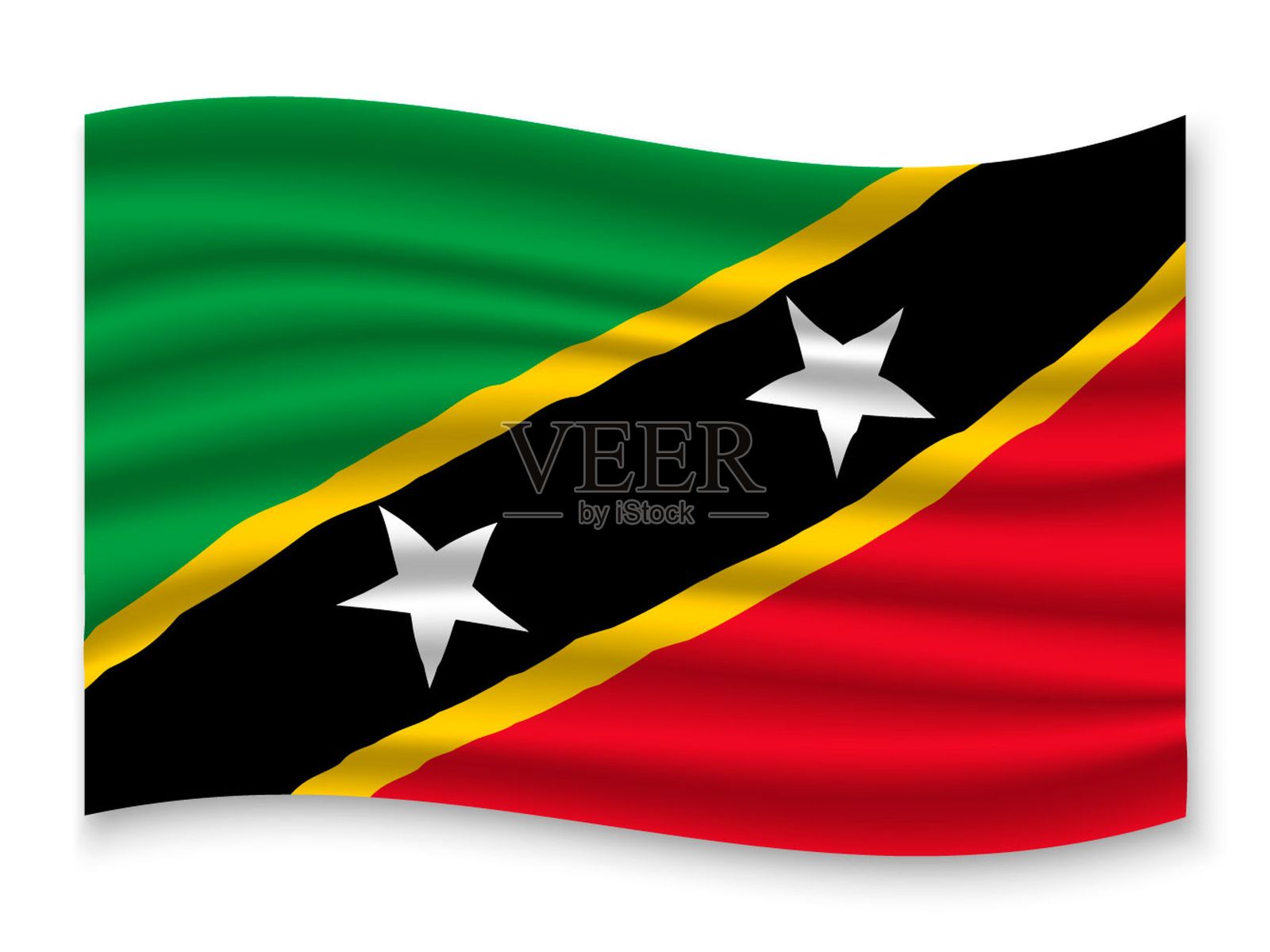 3 d挥舞着国旗插画图片素材