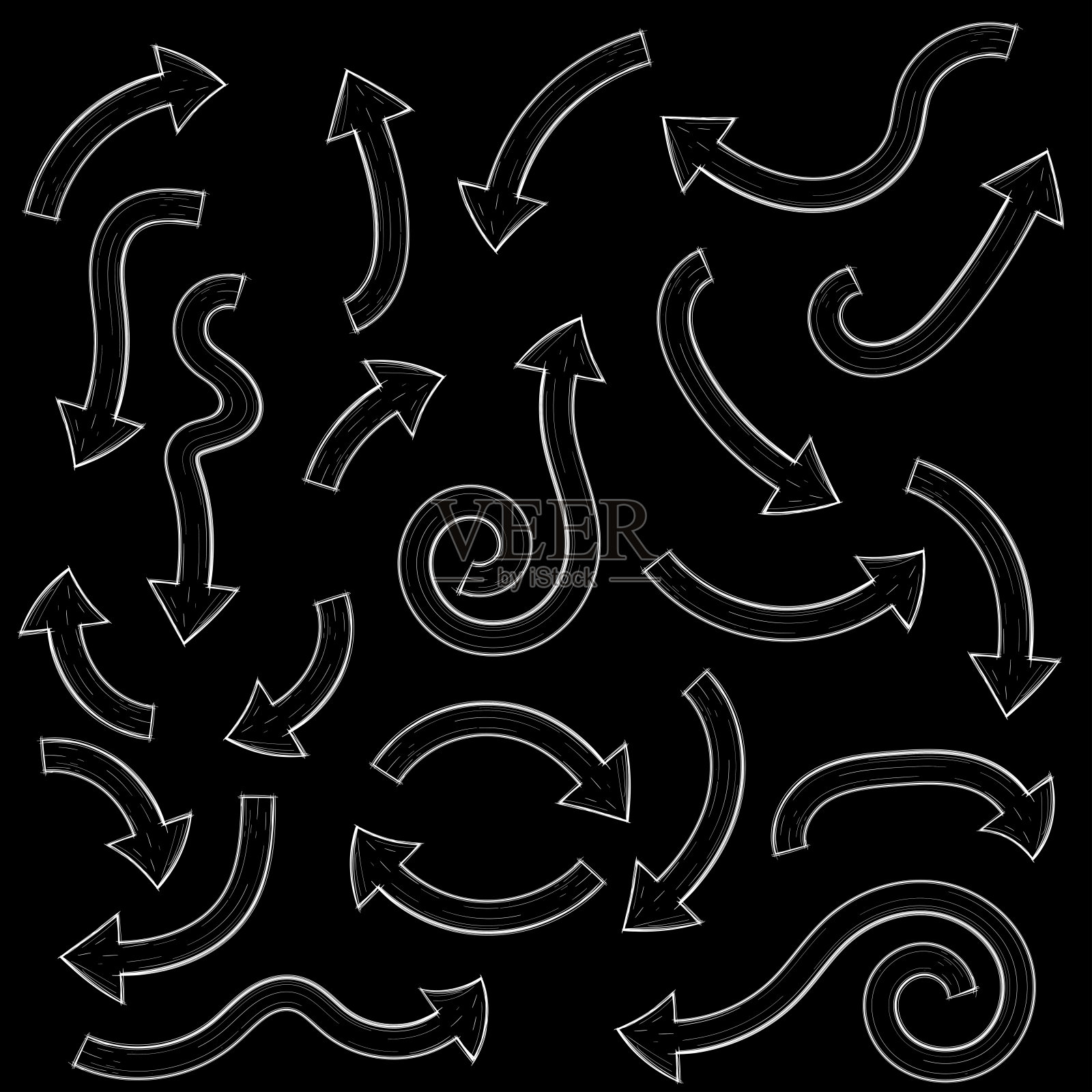 手绘箭头设计元素图片