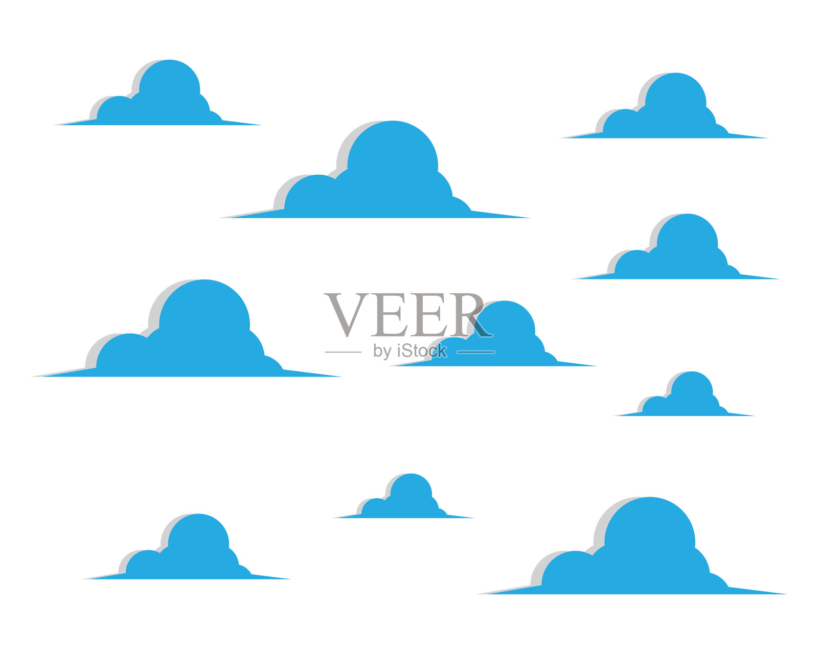 蓝天与云的背景矢量插图插画图片素材