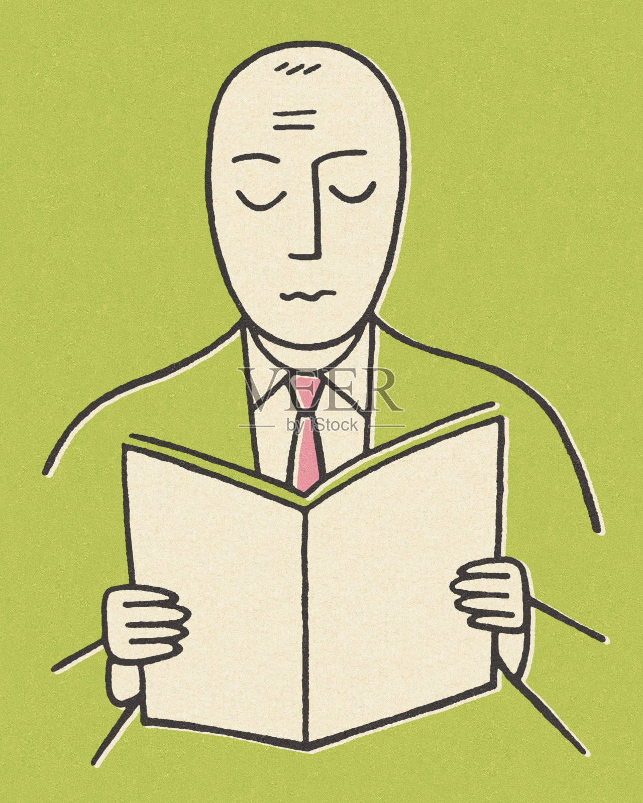 读书的人插画图片素材