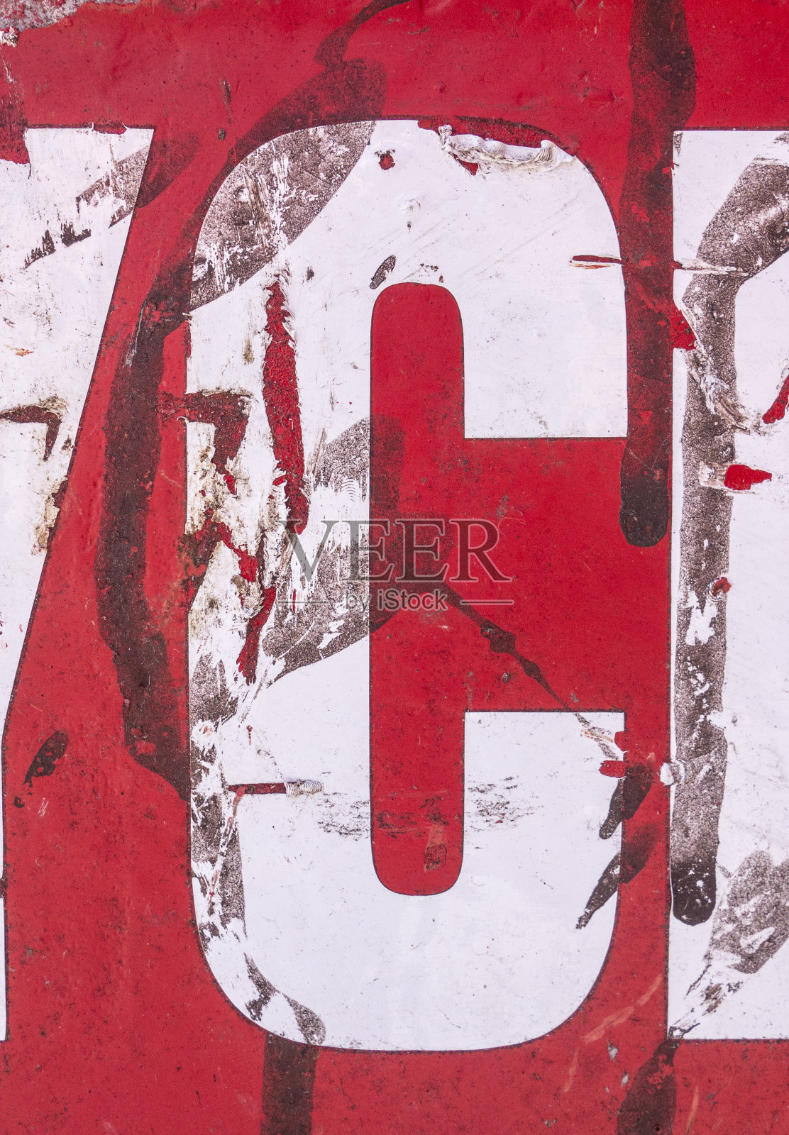 文字措词在破旧州字体发现字母C照片摄影图片