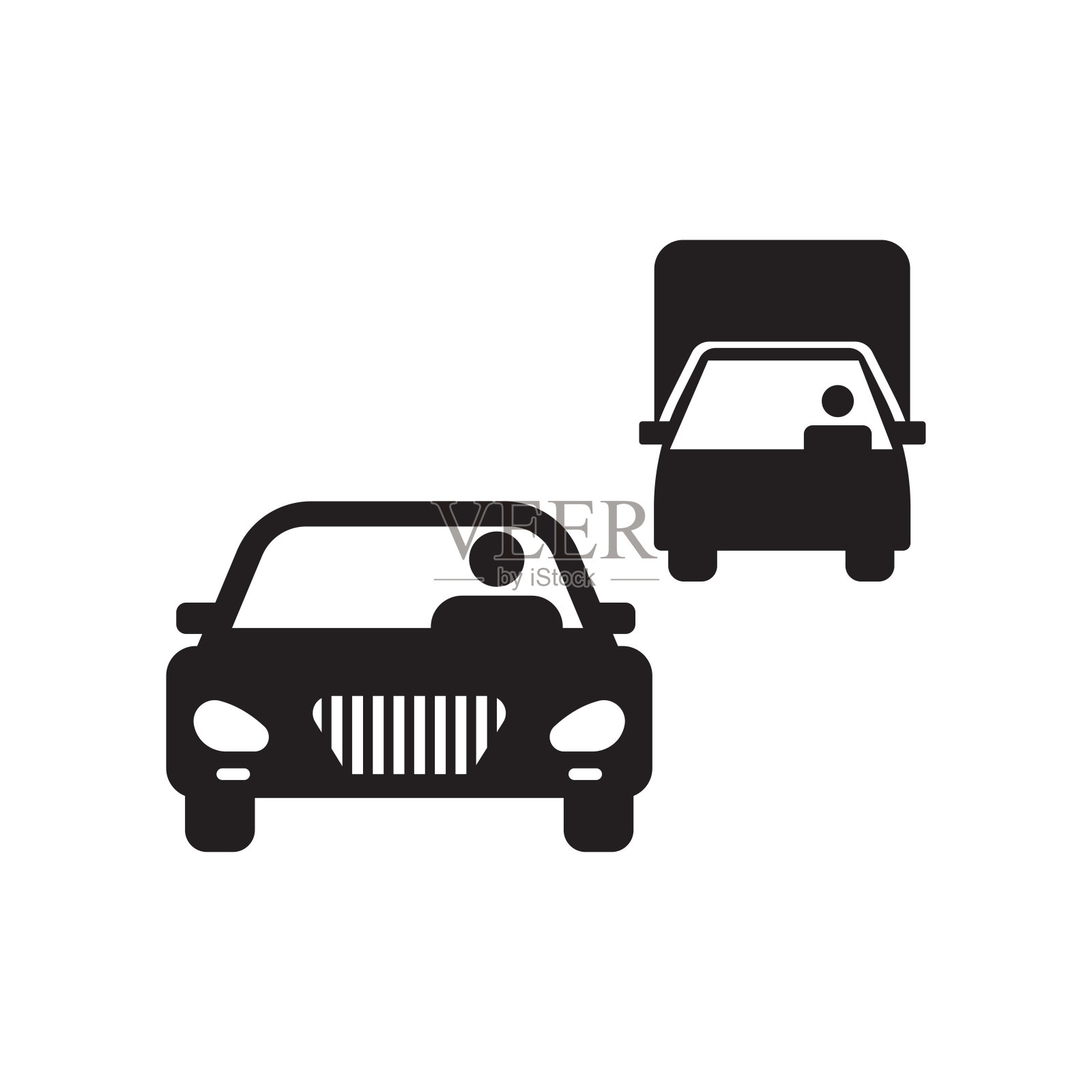 交通图标矢量标志和符号孤立在白色背景,交通标志概念图标素材