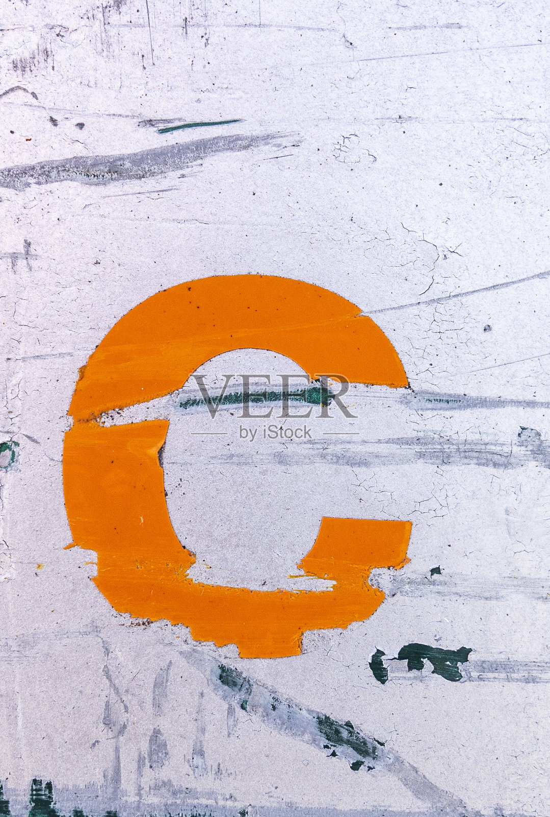 文字措词在破旧州字体发现字母C照片摄影图片