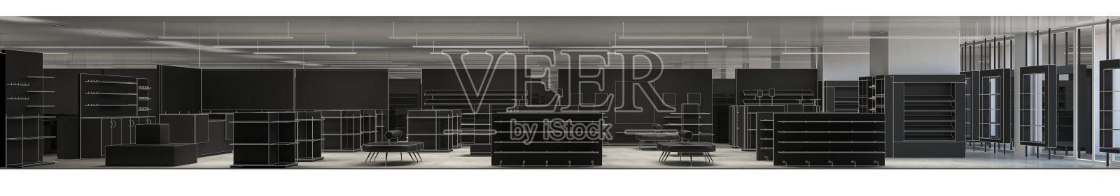 商店,商店,购物中心,室内可视化,3D插图照片摄影图片
