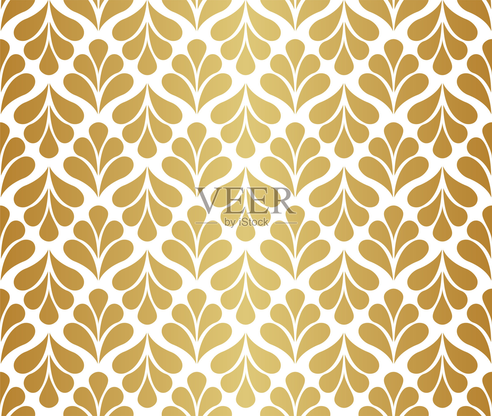 无缝几何装饰艺术图案。抽象矢量花卉背景。插画图片素材