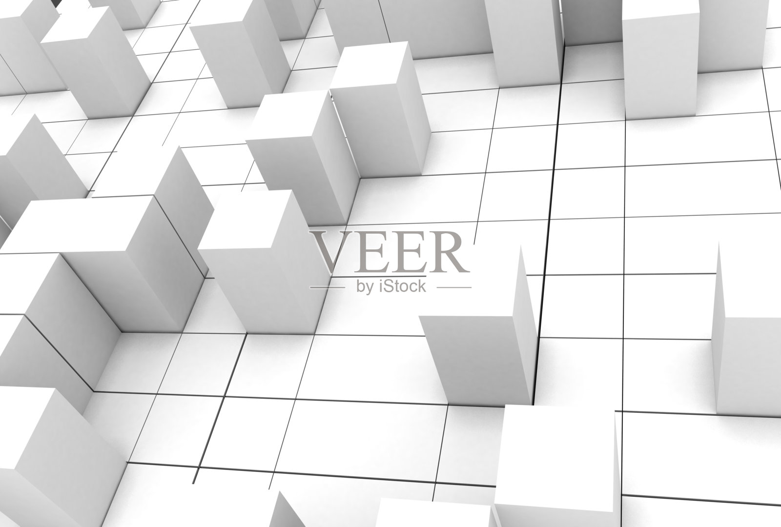 三维抽象几何背景与立方体照片摄影图片