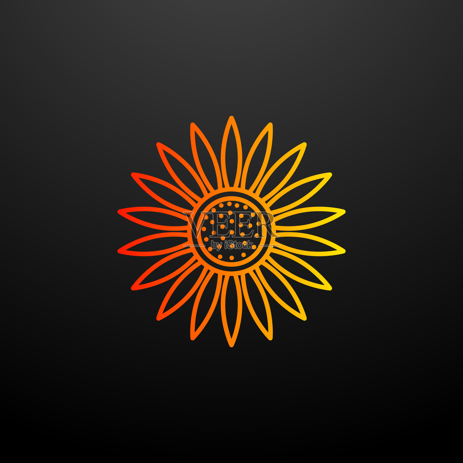 向日葵诺兰图标。秋天的元素。简单的图标为网站,网页设计,移动应用程序,信息图形插画图片素材