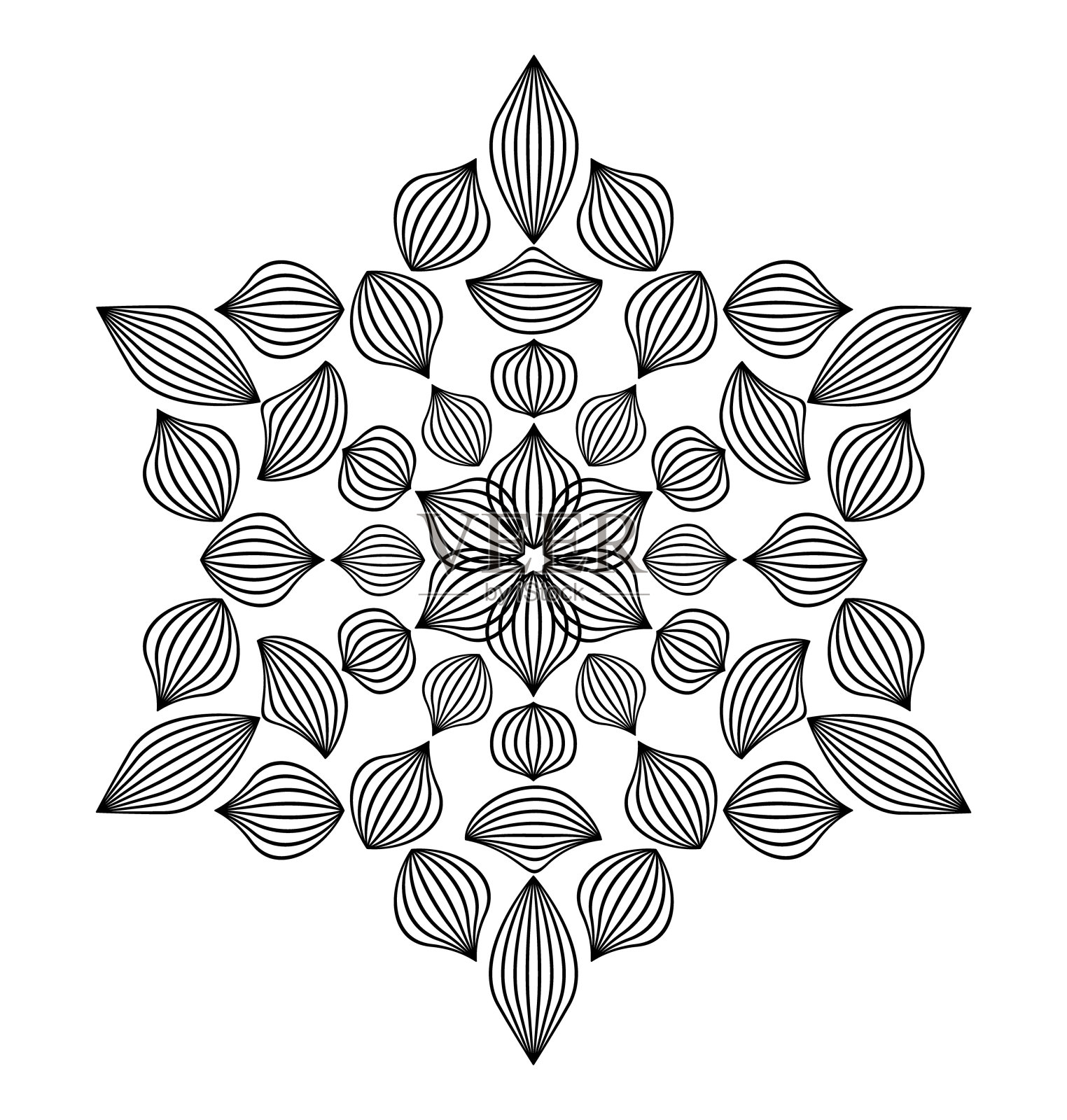 曼荼罗装饰。插画图片素材